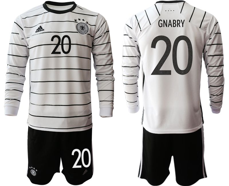 Men 2021 World Cup National Germany home long sleeve #20 white Soccer Jerseys